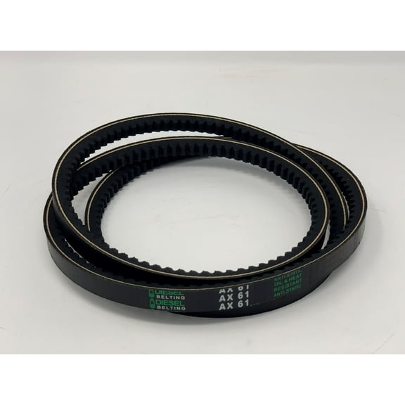AX61 Classic Cogged V-Belt 1/2 x 63in Outside Circumference
