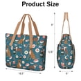 thumbnail image 3 of Tote Bag for Women - Boxer Dog Pitbull Terriers Dog and Sushi Shoulder Bag - Large Utility Work Duffle Bag with Zipper Handbag for Travel, Work, Sprots, 3 of 5