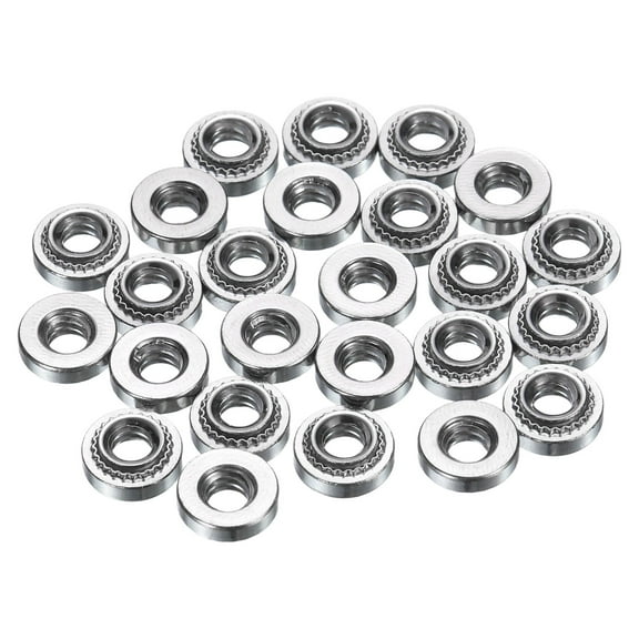 25Pcs Self-Clinching Nuts, #6-32 x 0.11" 304 Stainless Steel Rivet Fastener