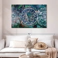 thumbnail image 2 of Elephant Stock Sacred Mandala Symbol Wall Art - Horizontal Canvas Wall Art - Living Room Wall Decor - Decor Elements Canvas - Teal And Purple Decor - 48" x 32", 2 of 8