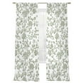 thumbnail image 6 of Sage Green Flower Sheer Curtains for Living Room Bedroom Vintage Farmhouse Boho Leaf Spring Sheer Curtains 108 Inch Long 2 Panels Set Light Filtering Curtain Window Treatments Drapes for Dining Room, 6 of 6