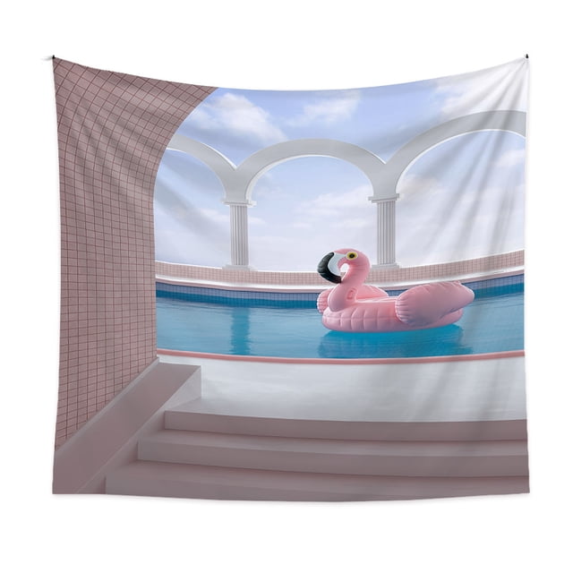 Tapestry Landscape para pared de piscina, 150 x 130 cm, microtela