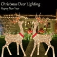 thumbnail image 5 of TMGONELighted Christmas Deer Sleigh Outdoor Yard Decoration Winter Decoration For Front Yards, 5 of 9