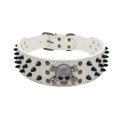 thumbnail image 1 of 2" Wide Spiked Studded Leather Dog Collar Bullet Rivets with Cool Skull Pet Accessories for Meduim Large Dogs Pitbull Boxer S-XL ShopWise Round, 1 of 13
