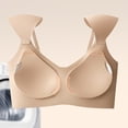 thumbnail image 6 of Alun Seamless Square Shoulder Bras for Women Wireless No Underwire Jelly Gel Light Support Comfort Bra Summer Lightweight Breathable Solid Color Bralettes 2-Beige S, 6 of 7