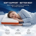 thumbnail image 2 of 4D Silicone Grid Pillow: Cooling TPE Ergonomic Cervical Support for Neck Pressure Relief, Side & Back Sleepers, Washable (Standard, (Bread Pillow)), 2 of 4