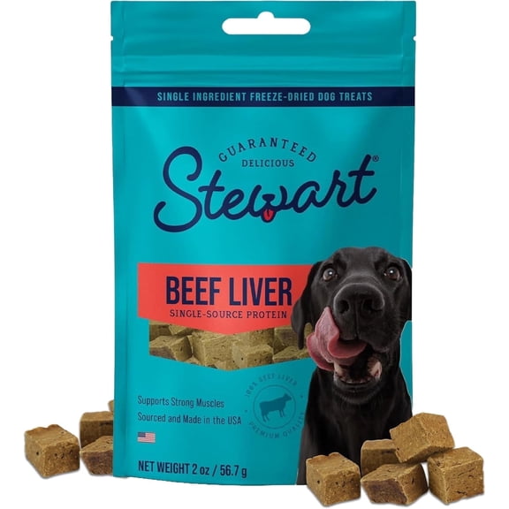 Stewart USDA-Certified Freeze Dried Beef Liver 2 oz Pouch