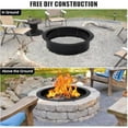 thumbnail image 4 of ChaoLink 60 Inch Smokeless Fire Pit Ring for Outdoor Use, Heavy-Duty Coated Steel, No-Tool Assembly, Above Ground/In-Ground, 4 of 7