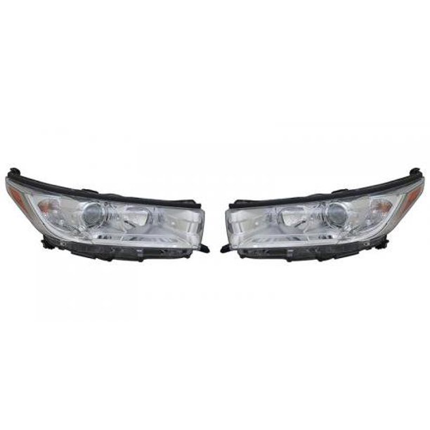 GOPARTS PAIR/SET Replacement for 2017 2018 Toyota Highlander Headlights Headlamps Assemblies