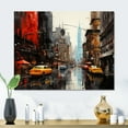 thumbnail image 2 of Designart "Cityscape composition VII" Abstract Collages Metal Art Living Room, 2 of 5