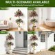 thumbnail image 5 of Yeshouse Buganvilla artificial, buganvilla de seda con flores rosas en maceta blanca, topiario artificial para decoración de interiores, exteriores, hogar, oficina, jardín y bodas, 5 of 8
