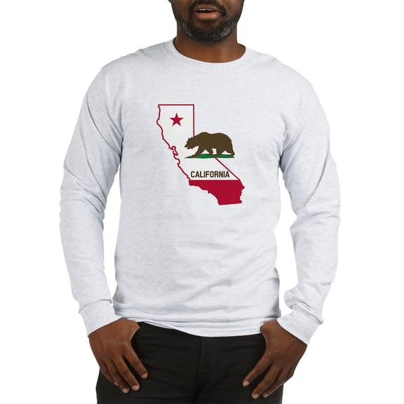 CafePress - CALI STATE W BEAR Long Sleeve T Shirt - Unisex Cotton Long Sleeve T-Shirt