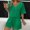 Green, variant on Women's Vacation Fashion Casual Suit Solid Color Summer Shorts And Shirt Top Two Piece Sets Lapel Shirt Sexy Slim Suits Beach Dress Swimsuit Cover up Womens Water Shorts for Swimming Swimwear for