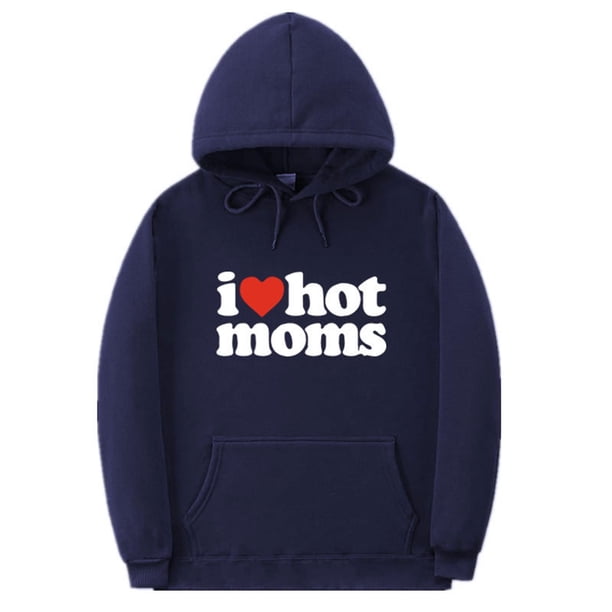 WILLBEST Sudaderas Navideñas I Lo Ve Hot Moms Sudaderas Deportivas Casuales con Estampado para Hombre y Mujer para Otoño e Invierno Sudaderas y Chaquetas con Parte Inferior Roscada Grande
