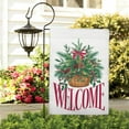thumbnail image 3 of Welcome Christmas Winter Pine Branches Garden Flag Double Sided Welcome Flag for Garden Lawn Home Autumn Thanksgiving Christmas 12.5x18inch, 3 of 4