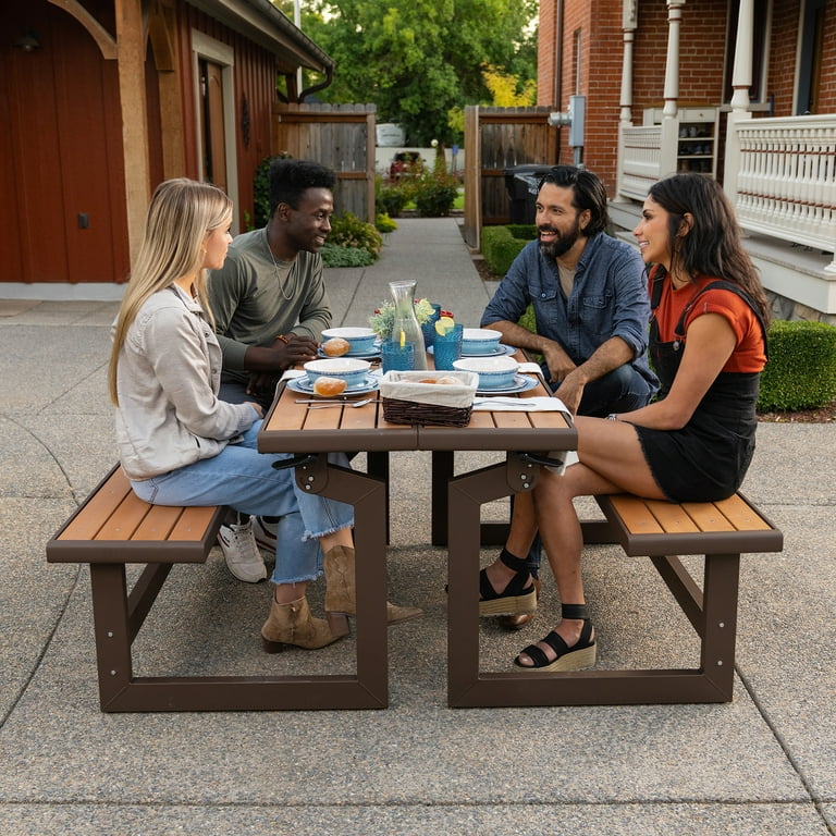Outdoor convertible bench table sale