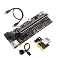 thumbnail image 3 of Tarjeta PCI-E Riser Tarjeta adaptadora PCI-Express con pantalla digital 1x a 16x Extender Accesorio para computadora Inevent EL004951-00B, 3 of 7