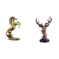thumbnail image 1 of Majestuosa Escultura De Ciervo Equino Hecha A Mano, Figura De Animal, Decoración De Mesa, Artesanía Ligera De Resina Para Hoteles, Estanterías, Chimeneas, Mesitas De Noche, Escritorios., 1 of 8