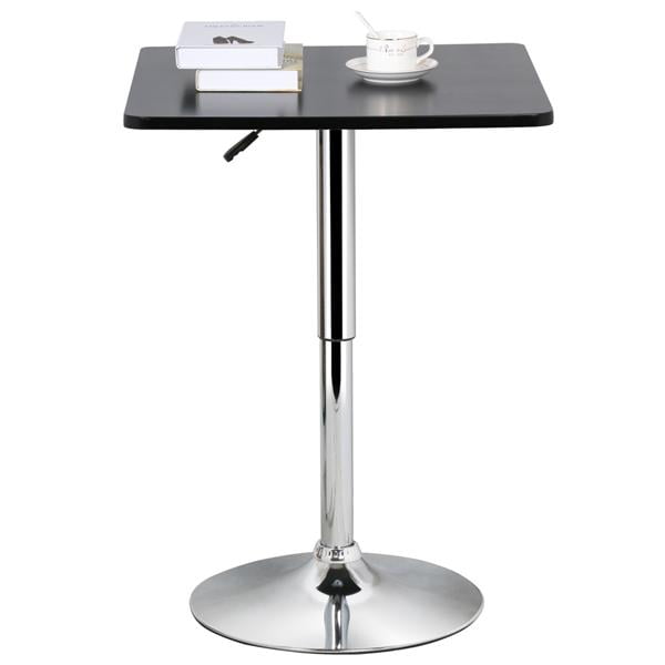 Yaheetech Adjustable Height Pub Bar Table Counter,Round & Square, Black