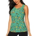 thumbnail image 2 of Picia Funny Animals in Jungle Pattern Women's Workout Tank Top,Breathable Activewear,Slim Fit Athletic Top,Versatile Workout Moisture-wicking top-, 2 of 9