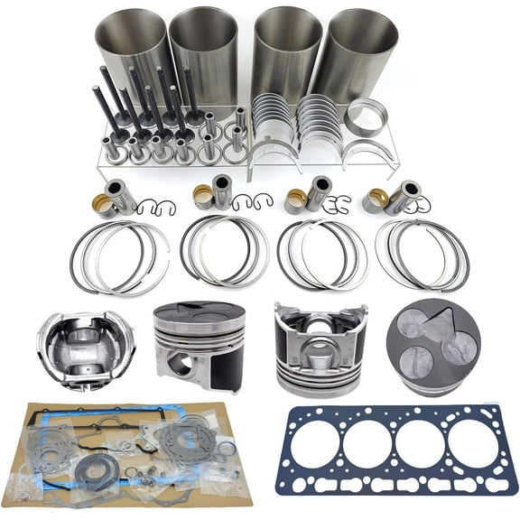 V3600 Engine Overhaul Rebuild Kit FOR Kubota V3600-T V3600-E3B V3600-T-E3CB Engine For Thomas T-320 T-255 Skid Steer For Bobcat S250 T225 245 Loader Piston Diameter 98mm