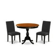thumbnail image 6 of Rustic Romance Dinner Table Set Contains a Round Dining Room Table and Linen Fabric Parsons Chairs with High Back, Modern Small Dining Table Set for Compact Spaces, 6 of 6