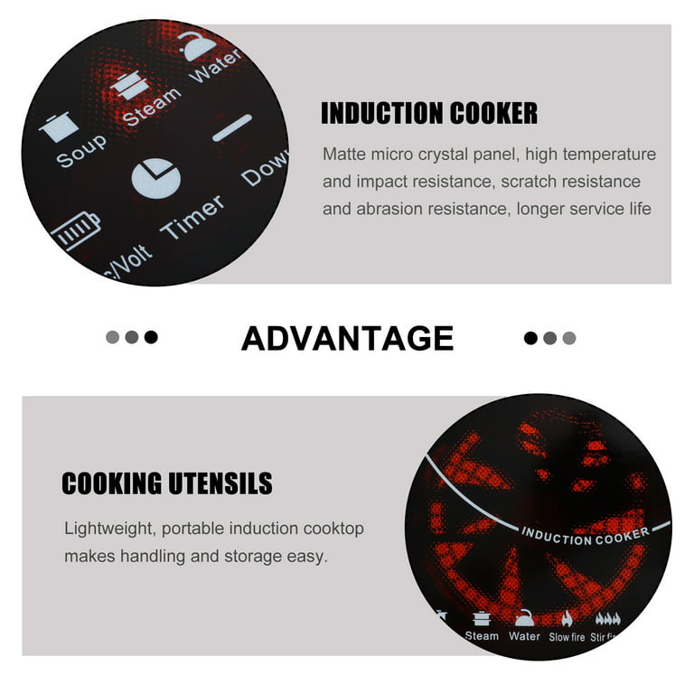 Portable Touch Induction Cooktop with LED Screen, 1000W Countertop