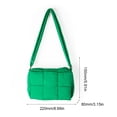 thumbnail image 3 of Bolso Hobo Plumón para Mujer Bolso Mano Suave Y Acolchado Bolso Hombro Con Monedero (verde), 3 of 9