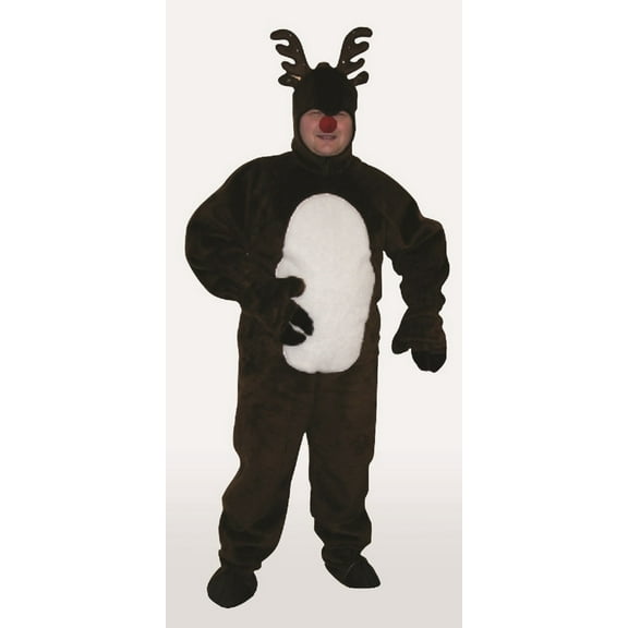 The Costume Center 6 Piece Brown Reindeer Suit with Hood – Adult Size Medium