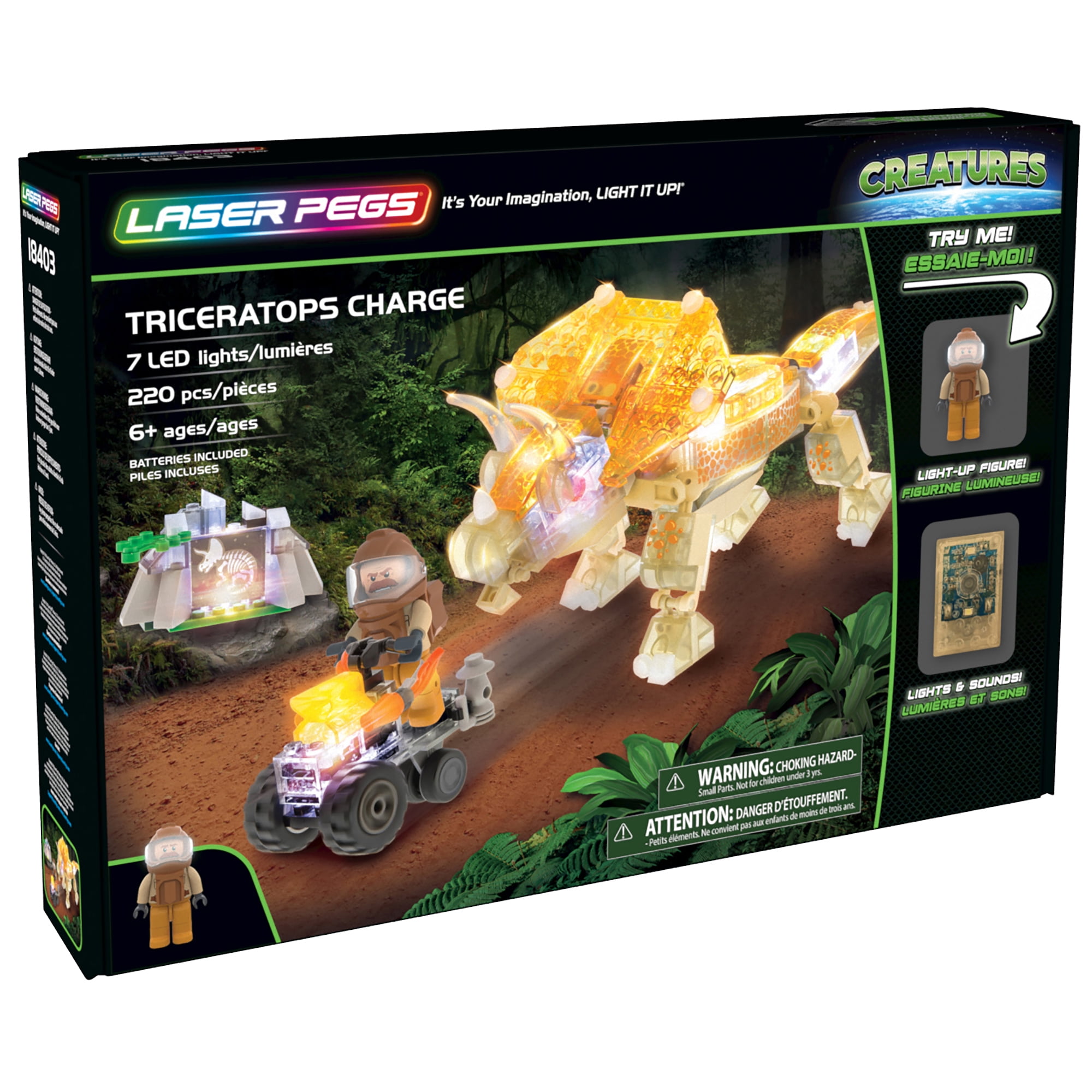 laser pegs t rex