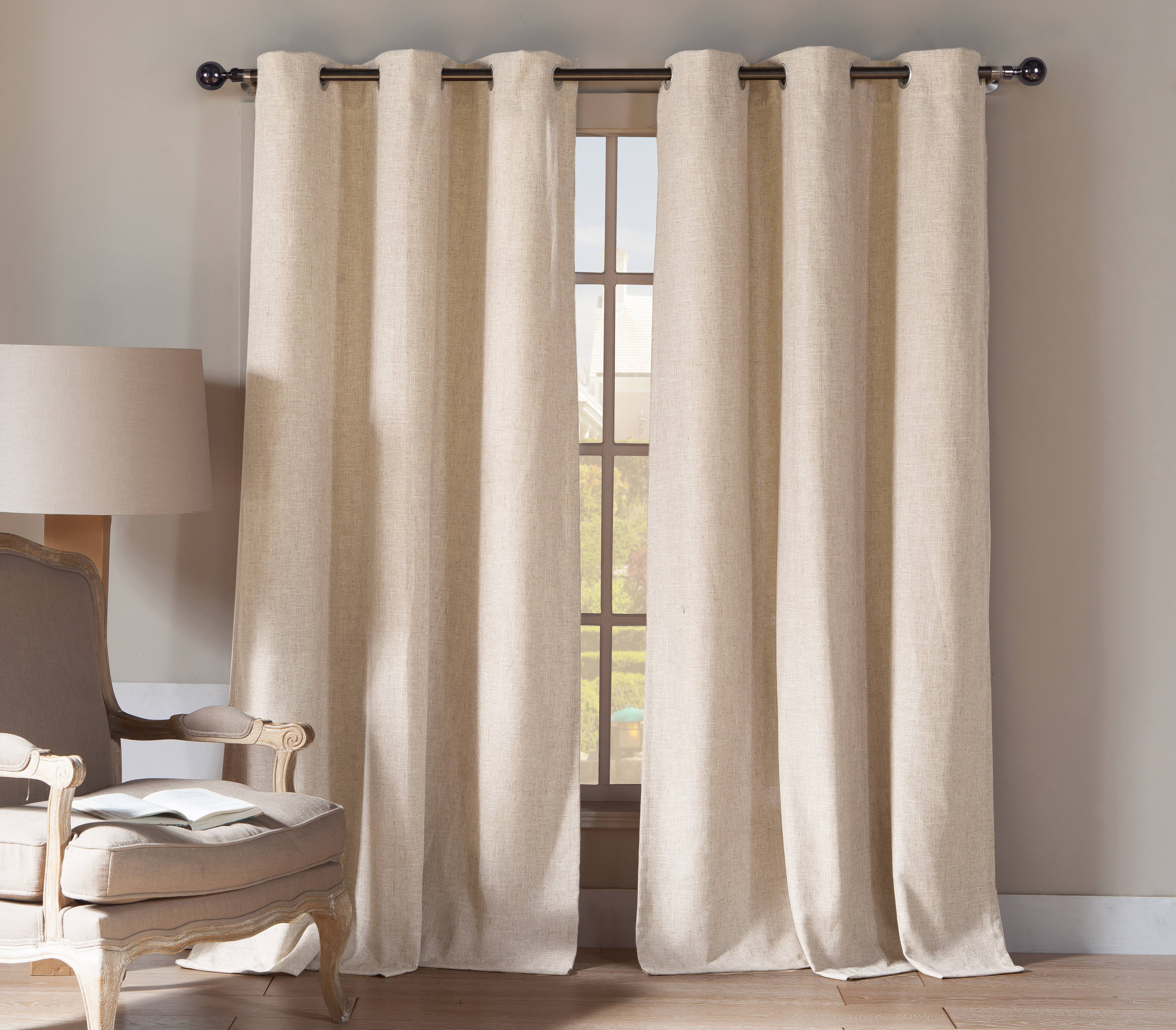2Pack Keighley Linen & Poly 108x96" Grommet Pair Panel 54 in. W x 96