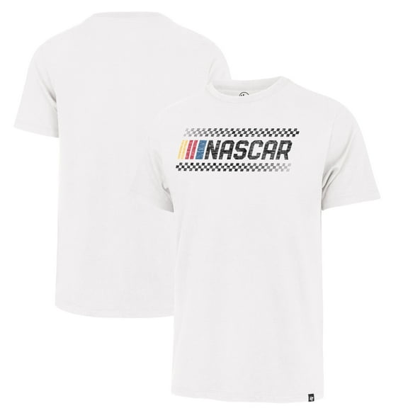 Men's '47  White NASCAR Checkered Prime Franklin T-Shirt
