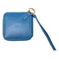 thumbnail image 5 of Fendi FF Cube Embossed Small Zip Wallet Mare Blue Leather with Strap NEW, 5 of 7