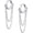 Silver-No zircon, variant on Tassel Chain Small Gold Hoop Dangle Earring For Women Huggie Earring Heart Star CZ 14K Gold Plated Fashion Jewelry Graduation Gift for Her Mothers Day Gifts for Mom