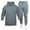 Dark Gray, variant on CharmCyan Men’s White Hoodie and Sweatpants Set, Soft Fleece Tracksuit, Casual Athletic Loungewear for Outdoor and Indoor Use Dark Blue L