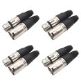 thumbnail image 1 of WEUVEB 8Ud Conectores Xlr Negro 3 Macho Y Para Micrófono Audio Y Altavoces, 1 of 8