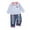 Light Blue, variant on Toddler Baby Boy Clothes 2T Boys Fall Winter Outfits 3T Boys Long Sleeve Lapel Top Jeans Pants 2PCS Clothing Set Blue