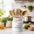 thumbnail image 2 of Soporte para utensilios Barnyard Designs Ceramic Farmhouse White, 2 of 9