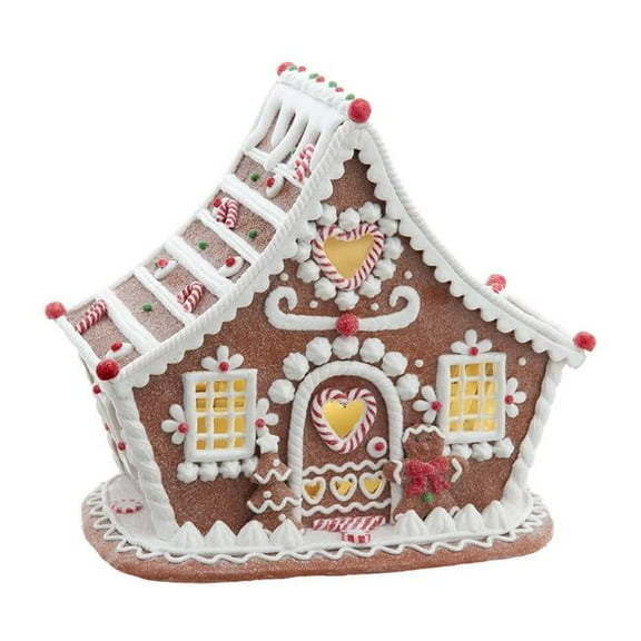 Kurt S. Adler 7.87 in. Battery Operated LED Gingerbread House - Brown