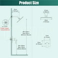thumbnail image 5 of 8 Inch Shower Head and Handle Set Square Shower Faucet Set Bathroom Rainfall Shower System Stainless Steel Showerhead Single Function Shower Trim Kit,Female Thread Valve,Brushed Gold, 5 of 14