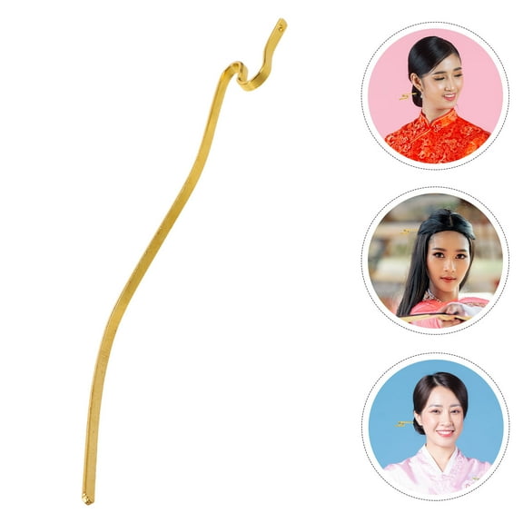 LABELEPH 8Pcs Golden Iron U Shape Hairpin for Women French Twist Pin 5.51X0.59X0.16in