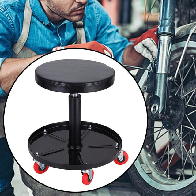 Garage Workshop Seat Tool Tray Storage Height Adjustable Workshop Seat Chair for black