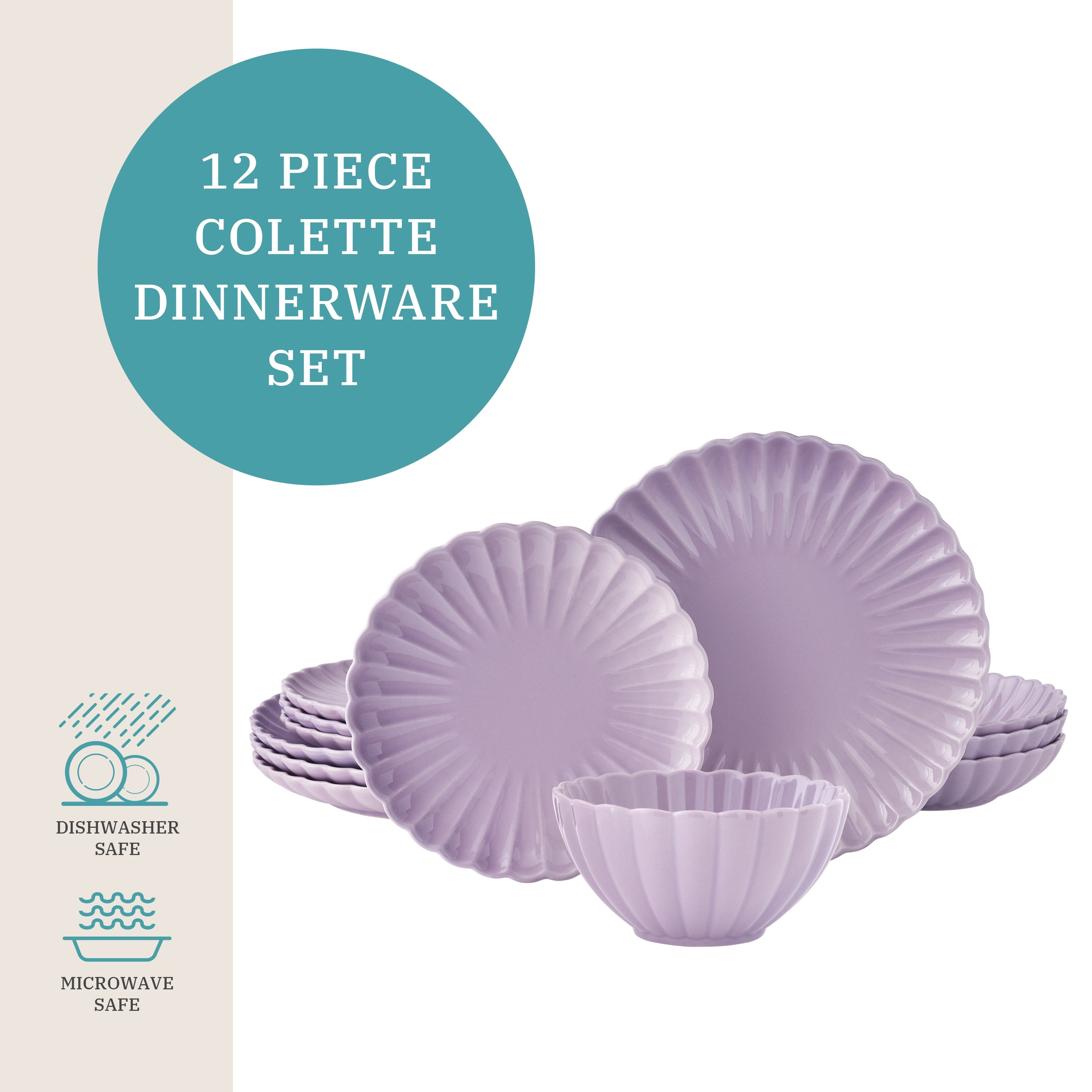 The Pioneer Woman Colette 12-Piece Stoneware Dinnerware Set