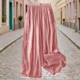 thumbnail image 2 of QGJZVUNL Cotton Pants for Women with Pockets Embroidered Wide Leg Trousers Casual Lounge Pants Size M, 2 of 4