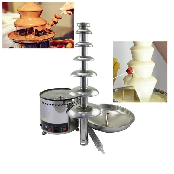 7 Tiers Chocolate Waterfall Fountain Stainless Steel Wedding Party Birthday Party 110V 180W