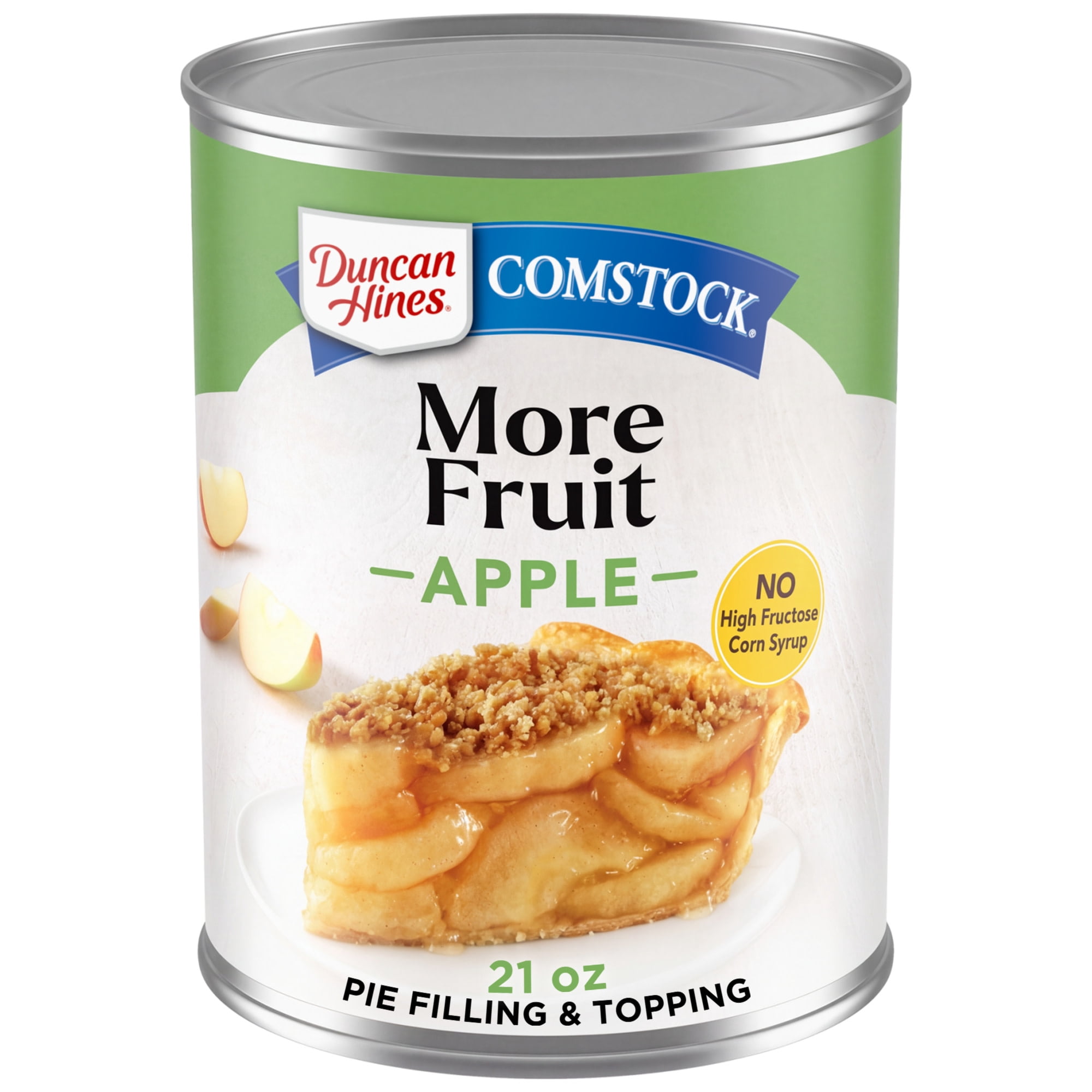 (4 pack) Duncan Hines Comstock More Fruit, Apple Pie Filling & Topping, Ready to Use, 21 oz.