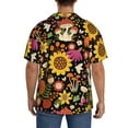 thumbnail image 3 of Yiaed Sunflowers Mushrooms Print Mens Casual Wrinkle Free Shirts Short Sleeve Button Down Summer Stretch Dress Shirt-Small, 3 of 5
