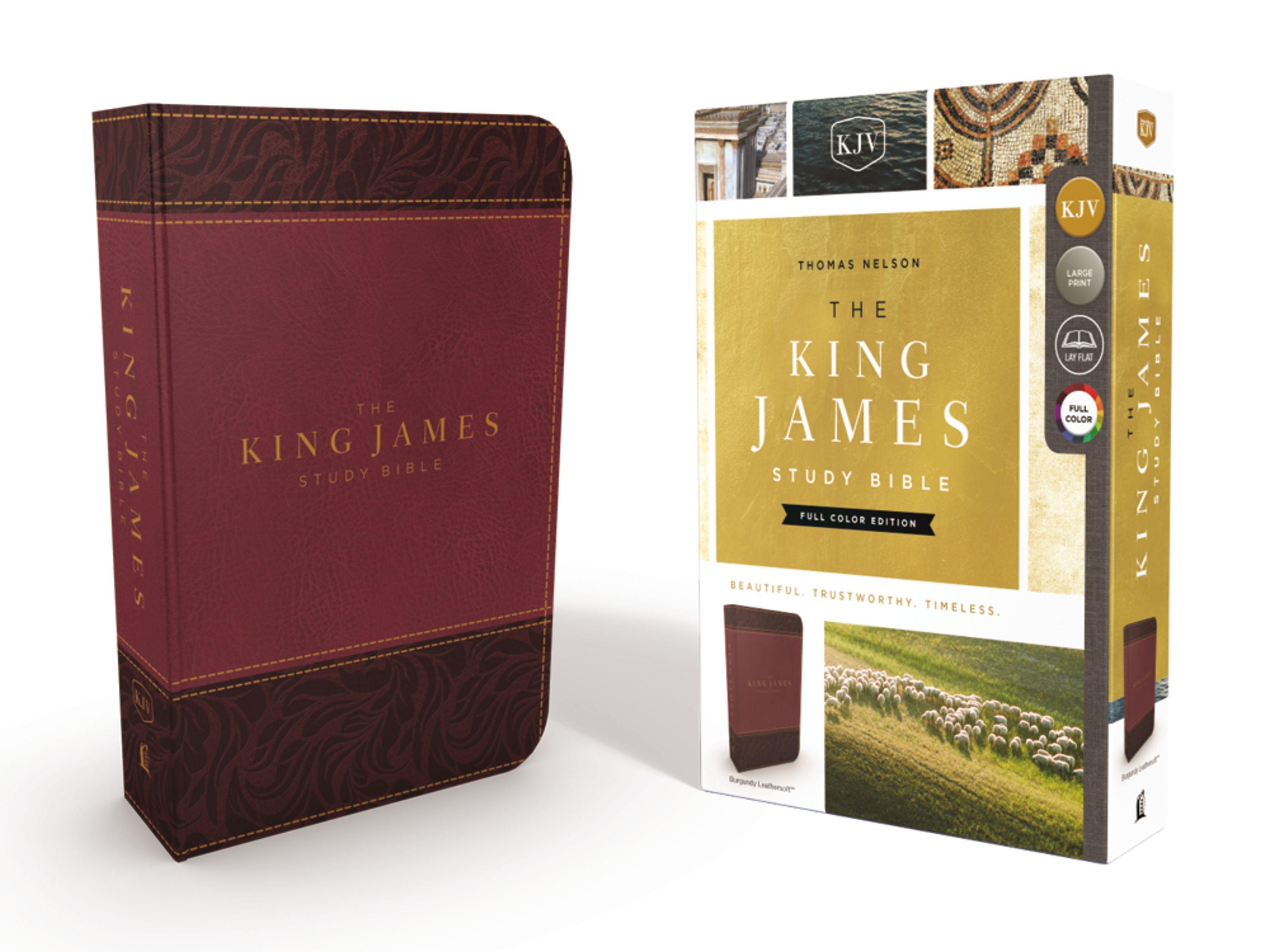 The King James Study Bible, Imitation Leather, Burgundy, FullColor Edition (Other)(Large Print