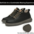 thumbnail image 4 of Men's Invisible Height Increasing Elevator Shoes Lace-up Casual Fashion Leather Sneakers Dress Shoes -2.36 Inches Taller, 4 of 7