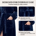 thumbnail image 4 of AMITOFO Plush Robes for Women Soft Warm Fleece Bathrobe Ladies Long Comfy Spa Bath Robe Housecoat, 4 of 9